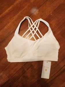 Buff Bunny Sports Bra Womens Size Small White Active Casual Workout New NWT - Picture 1 of 4