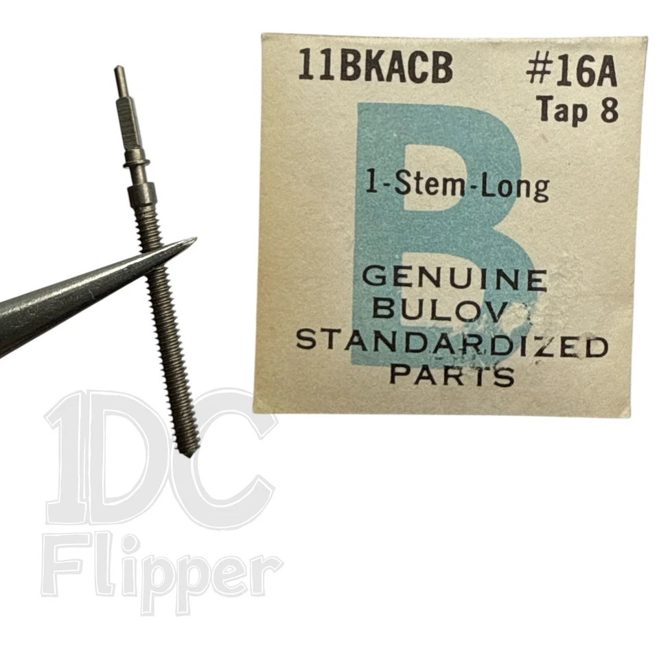 Bulova 11BKACB WINDING STEM x 1 AS 1908 Watch Material Part #16A Tap 8 VTG NOS - Image 1 of 1