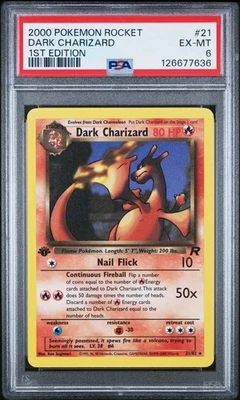 DARK CHARIZARD Pokémon Team Rocket 1st Edition 21/82 - PSA 6 -636 - Image 1 of 2