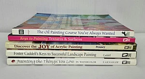 Vintage Painting Books Lot of 5 ~ Oil Painting, Watercolor, Landscapes & More - Picture 1 of 13