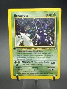 Pokémon TCG Heracross Neo Genesis 6/111 1st Edition Holo Rare - Picture 1 of 24