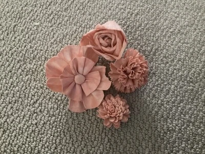 Flores de madera Sola sandía/coral (400 cogollos) Foto 1 de 2