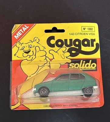 Solido Cougar 1/43 Citroen Visa Number 1302 Unopened Package Metal Made France - Image 1 of 4