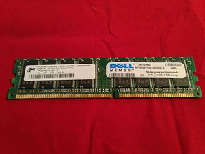 Dell Memory RAM PC2100U 1GB DDR 266 MT16VDDT12864AG-265D1 - Picture 1 of 1