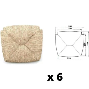 Ricambio per sedia in paglia modello Venezia X6 pz seduta fondo sedile cuscino - Imagen 1 de 4