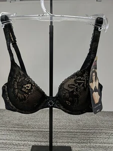 Maidenform 34A Convertible Lift Embellished TShirt Bra Style 09473 BKB Black NWT - Picture 1 of 9
