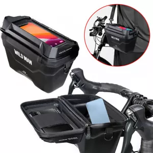 3L Bike Handlebar Bag Front Bag EVA Cycling Storage Bag Waterproof&Phone Holder~ - Picture 1 of 14