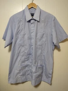 NOS Vintage Bazar De Luxe Light Blue Button Down Shirt Mens Extra Large Textured - Picture 1 of 6