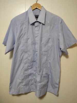 NOS Vintage Bazar De Luxe Light Blue Button Down Shirt Mens Extra Large Textured - Image 1 of 4