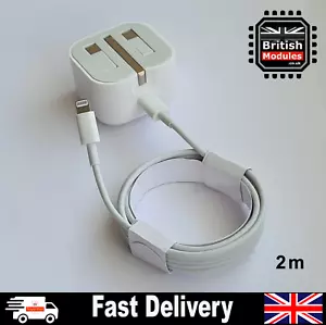 iPhone 12 Pro Max Schnell UK Wandstecker Ladegerät + 2M USB-C Kabel Wire MFi-zertifiziert - Bild 1 von 7