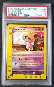Pokemon Karte Smoochum Reverse Foil 61/147 Aquapolis PSA 7 NM - Bild 1 von 2