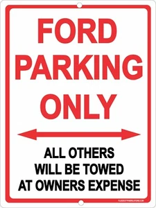 FORD PARKING ONLY Schild 9"x12" METALL AUTO LKW Schilder - Bild 1 von 3