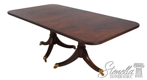 L66493: MAITLAND SMITH Crotch Mahogany Dining Table - Picture 1 of 18