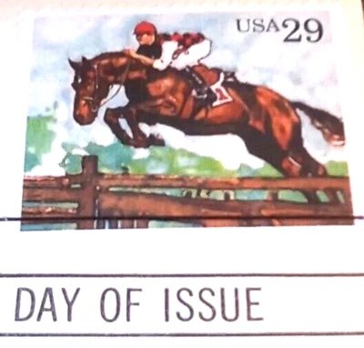 Steeplechase - Sports Horses - 1993 22kt Gold Replica Stamps - SEE BELOW - Image 1 of 4