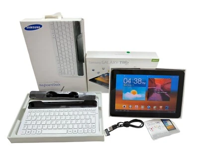 Samsung Galaxy Tab GT-P7510  32GB, Wi-Fi + 3G (Unlocked), 10.1in + Keyboard Dock - Image 1 of 4