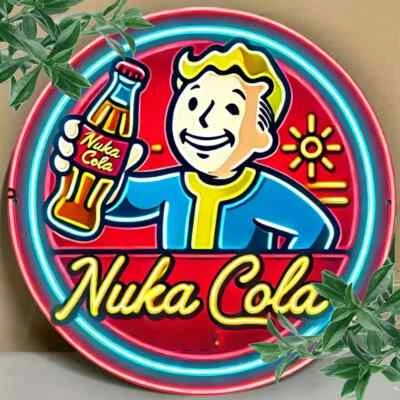 Blechschild Fallout Nuka Cola Boy rund   20  cm neu - Bild 1 von 4