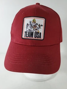 Team USA Hat Loony Toons Olympic Burgundy Unisex Cotton Hat Cap NWT Strapback - Picture 1 of 10