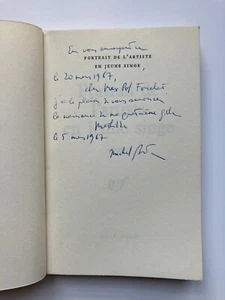 Michel BUTOR " Portrait de l'artiste en jeune singe " avec ENVOI sur S.P., 1967 - Picture 1 of 2