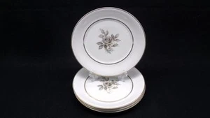 Encanto Nagoya Shokai Japan Grey Rose Vintage 1960s Salad Plates Lot of 4 - Picture 1 of 6