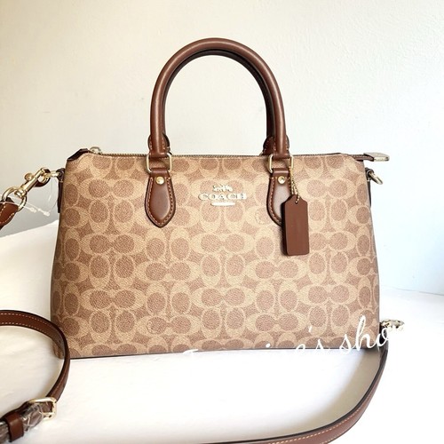 Borsa a tracolla Coach Georgia nuova con etichetta in tela firmata CW422