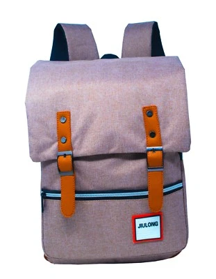 Mochila de viagem de couro feminina masculina lona mochila satchel laptop bolsa escolar - Imagem 1 de 4