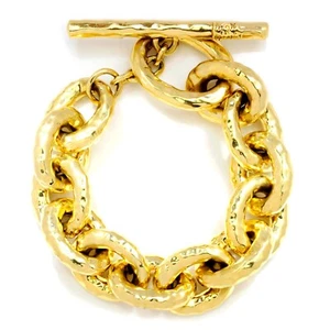 Ippolita Classico Bastille gehämmert 18K Gelbgold Glied Armband 5,35 mm - Bild 1 von 6