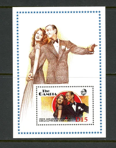 N481  Gambia 1988   Fred Astaire & Rita Hayworth   sheet   MNH Cover