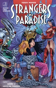 STRANGERS IN PARADISE #6 VARIANTE COVER tedesco JIM LEE/TERRY MOORE lim.222 Ex. - Foto 1 di 2