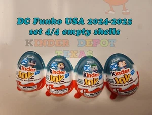📎Kinder Joy USA DC Funko 2024-2025 EMPTY SHELLS set: all 4 variants - Picture 1 of 1