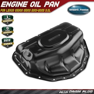 Panela de óleo inferior do motor para Lexus GS300 IS300 2001-2005 3.0L 12102-46040 - Imagem 1 de 4