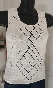 Top maille MARC O'POLO sans manches raw écru Taille L Bon état - Picture 1 of 6
