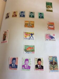 Album Page Of Stamps From Indonesia, 1986 + 1990, Sheet 11