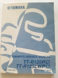 OEM Yamaha Owners Service Manual TT-R125P TT-R125 Owner LIT-11626-15-24 - Picture 1 of 2