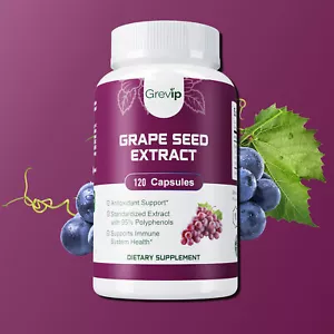 Grape Seed Extract - 95% Polyphenols Antioxidant, Cardiovascular Health - Picture 1 of 6