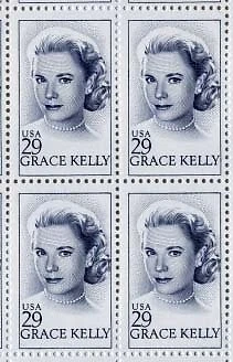 1993 Grace Kelly Block of 4 29c Postage Stamps, Sc#2749, MNH, OG - Image 1 of 1