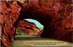 Denver CO Colorado Tunnel Creation Rock Drive Red Rocks Park Postkarte nicht verschickt - Bild 1 von 2