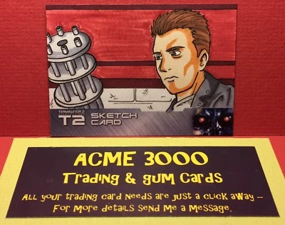 Unstoppable Terminator 2 T2 - ANDY BOHN - Sketch Card - ARNOLD T-800 - Image 1 of 2