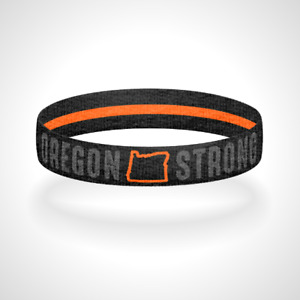 Pick Your State - Reversible Blackout Thin Orange Line Bracelet Wristband