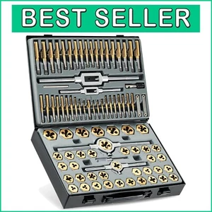 All-in-One 86pc Tool Set with SAE & Metric Taps and Dies in Metal Storage Case - Picture 1 of 10