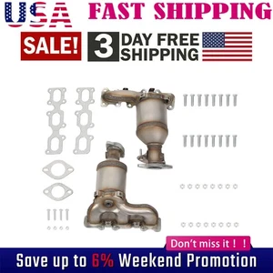 Catalytic Converter For 2013-2019 Ford Explorer Front Left and Right Set of 2 A - Picture 1 of 11