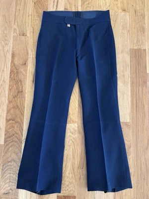 Pantalones de esquí Roffe vintage azul marino mezcla de lana con estribos para hombre 34 regular Foto 1 de 4