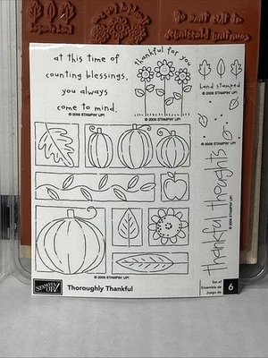 Estampillas de goma completamente agradecidas Acción de Gracias Calabaza Otoño Foto 1 de 3