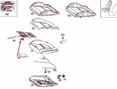 Alfombrilla interruptor mercedes-benz slk 250 slc 250 original a1728700210 Foto 1 de 3