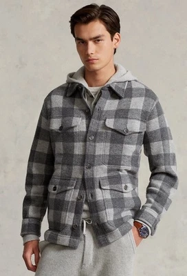 $998 Polo Ralph Lauren Thick Sportsman Utility Wool Shirt Jacket RRL Style- M - Image 1 of 4