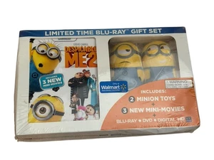 Despicable Me 2 Blu-ray DVD Gift Set 2 Minion Toys 3 Mini Movies New Sealed - Picture 1 of 5