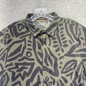 Roark Bless Up Shirt Mens S Dark Military Green Button Up Lightweight Stretch - Picture 1 of 7