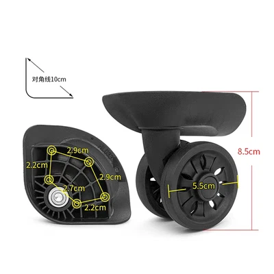 2pcs Luggage Wheel Replacement for Samsonite Ricardo F-26 KD JL-D070 HL033 A57