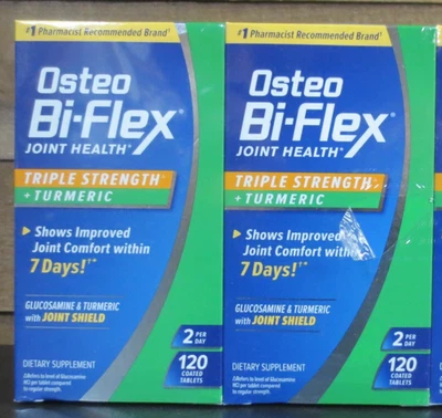Osteo Bi-Flex Glucosamina Triple Fuerza Plus Suplemento de Cúrcuma - 2 CAJAS Foto 1 de 2