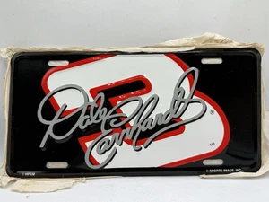 Vintage Dale Earnhardt #3 Aluminium Nummernschild Sport Bild geprägte Signatur - Bild 1 von 5
