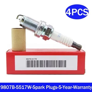 4x 9807B-5517W Iridium Spark Plugs for Odyssey Pilot Ridgeline 2005-2010 - Picture 1 of 5